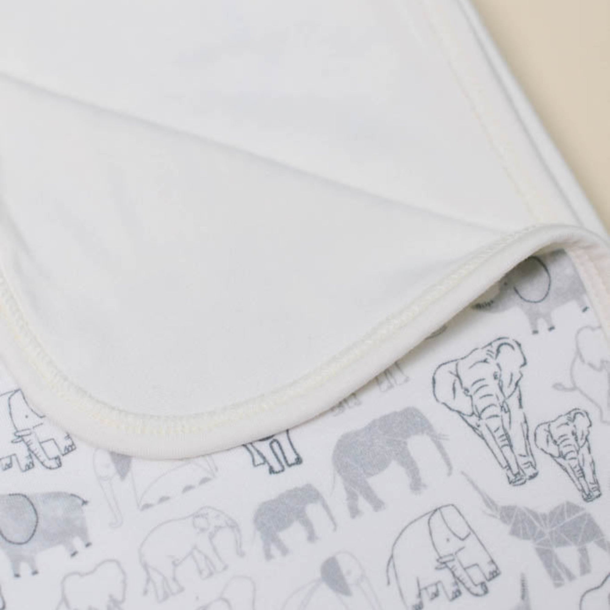 Bamboo Blanket - Grey Elephant Families