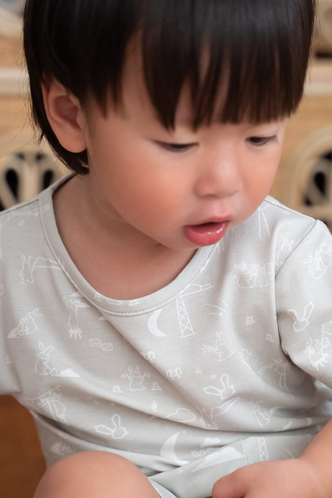 Short-Sleeve Pyjamas - Nightfall Bunnies | Family Pyjamas | The Elly Store Singapore