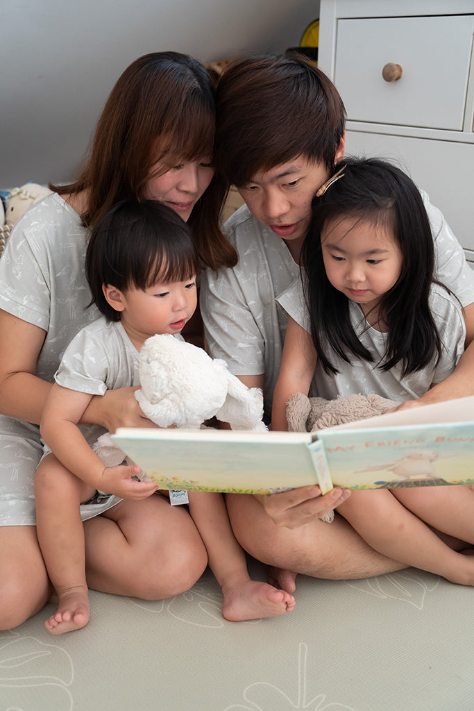 Short-Sleeve Pyjamas - Nightfall Bunnies | Family Pyjamas | The Elly Store Singapore