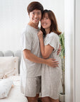 Men's Short-Sleeve Pyjamas - Nightfall Bunnies | Premium Bamboo Cotton Family Pyjamas | The Elly Store Singapore