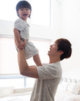 Men's Short-Sleeve Pyjamas - Nightfall Bunnies | Premium Bamboo Cotton Family Pyjamas | The Elly Store Singapore