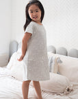 Girls' Nightgown - Nightfall Bunnies | Premium Bamboo Cotton Family Pyjamas | The Elly Store Singapore