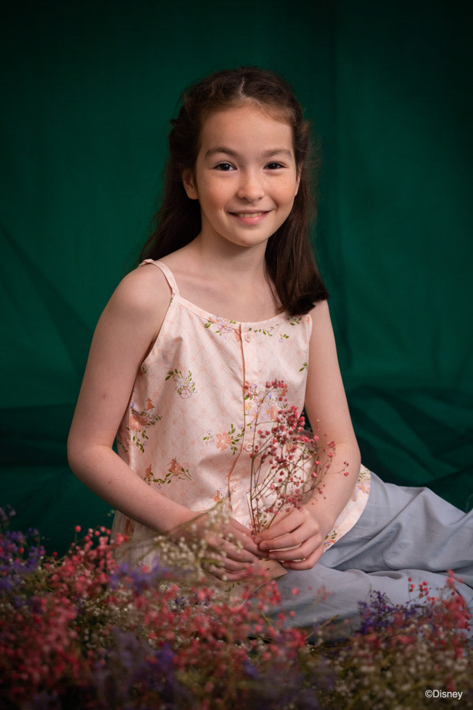 Charlotte Top - Pink Princess Daisies | Tween Separate Top | The Elly Store Singapore