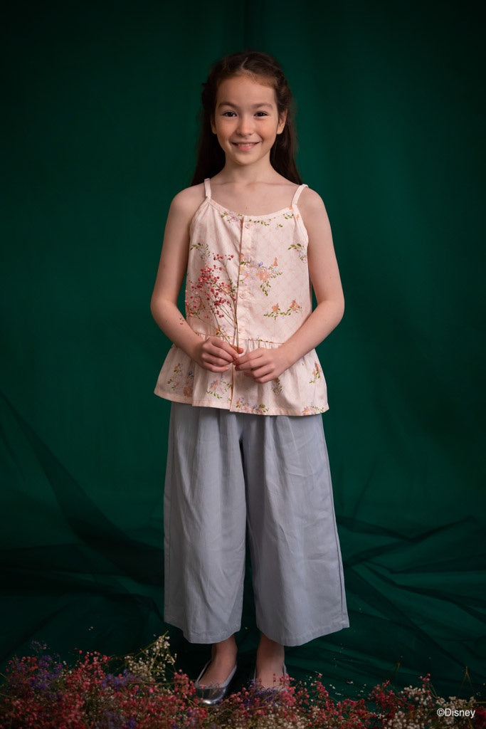 Charlotte Top - Pink Princess Daisies | Tween Separate Top | The Elly Store Singapore