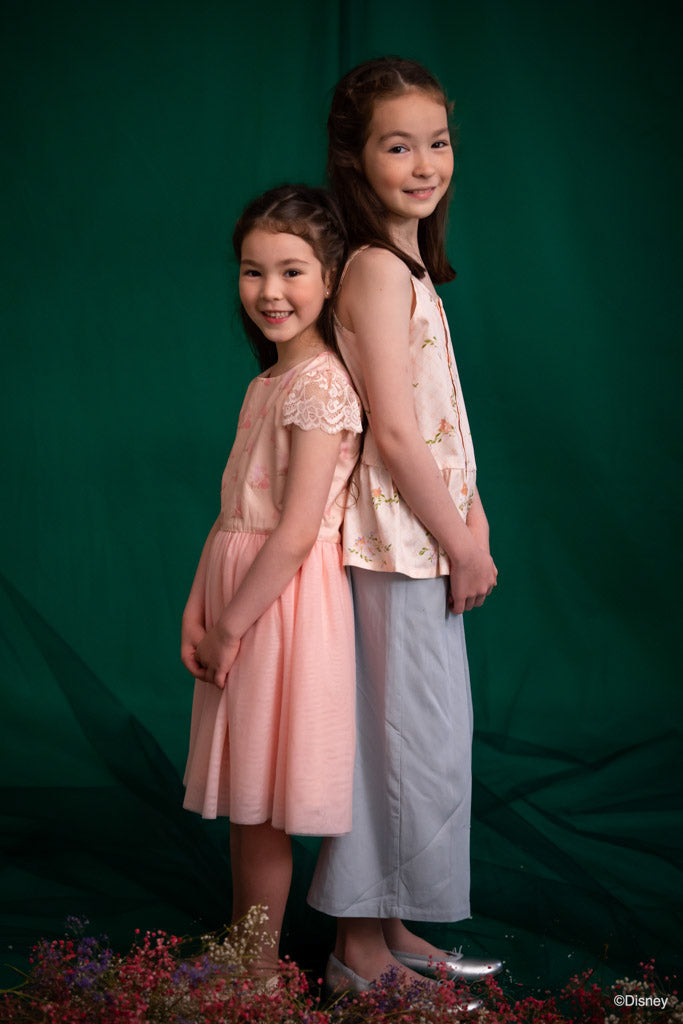 Charlotte Top - Pink Princess Daisies | Tween Separate Top | The Elly Store Singapore