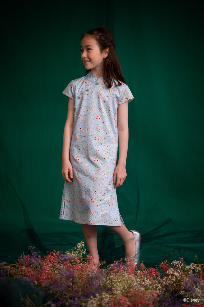 Cheongsam - Blue Princess Rose | Disney x elly Chinese New Year 2023 | The Elly Store Singapore