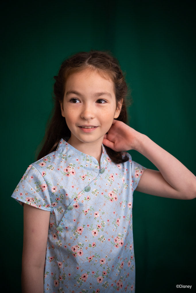 Cheongsam - Blue Princess Rose | Disney x elly Chinese New Year 2023 | The Elly Store Singapore
