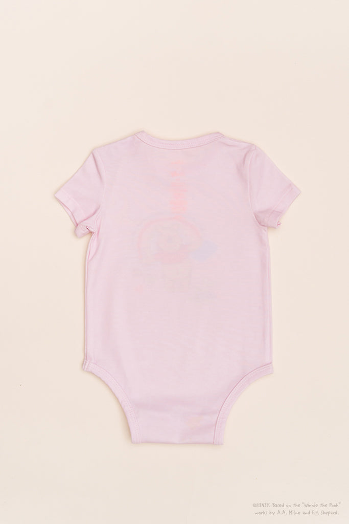 Short-Sleeve Onesie - Pink Rainbow Pooh | Disney x elly | The Elly Store Singapore