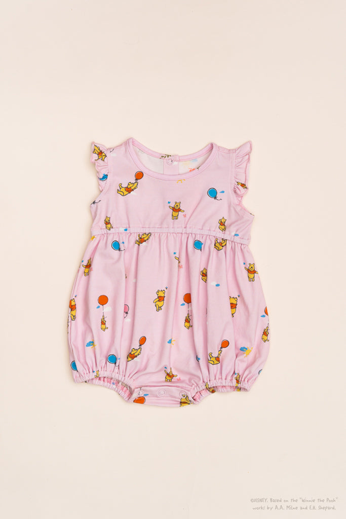 Ayla Onesie - Pink Balloon Pooh | Disney x elly Baby Clothing | The Elly Store Singapore