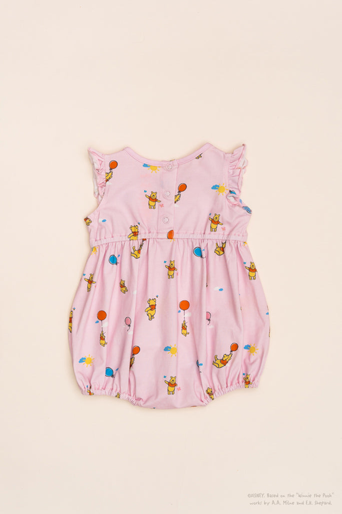 Ayla Onesie - Pink Balloon Pooh | Disney x elly Baby Clothing | The Elly Store Singapore