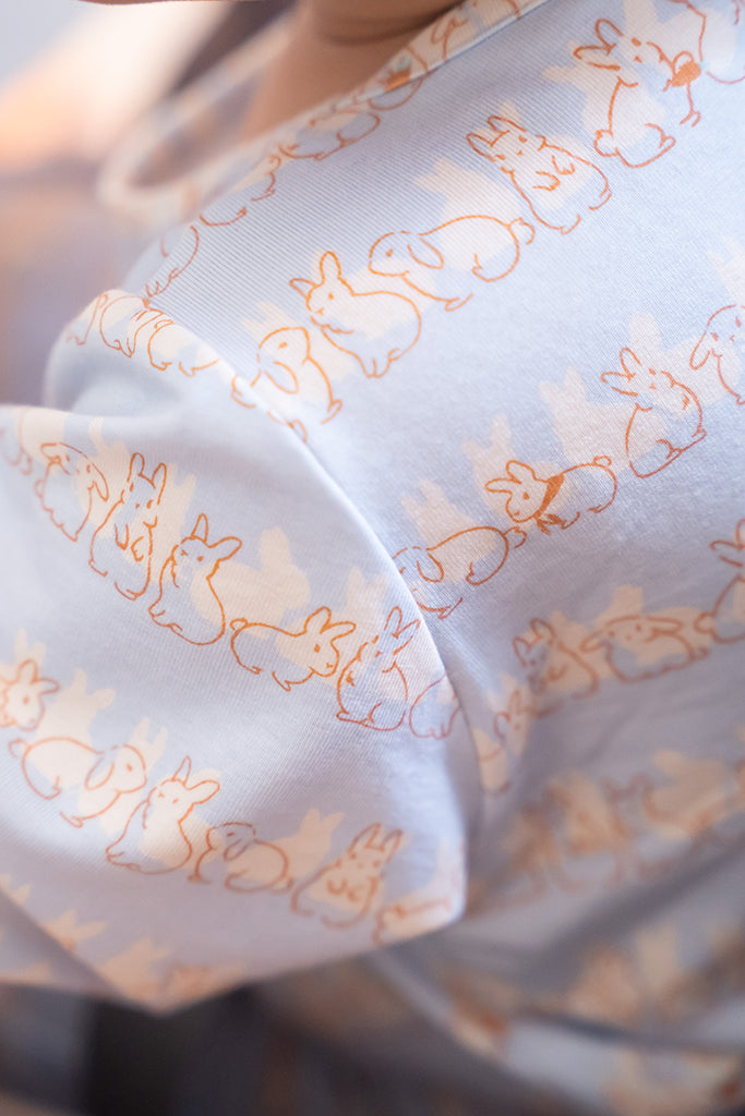 Long-Sleeve Pyjamas Set - Bunnies In A Row | Twinning Family Pyjamas Set | The Elly Store Singapore