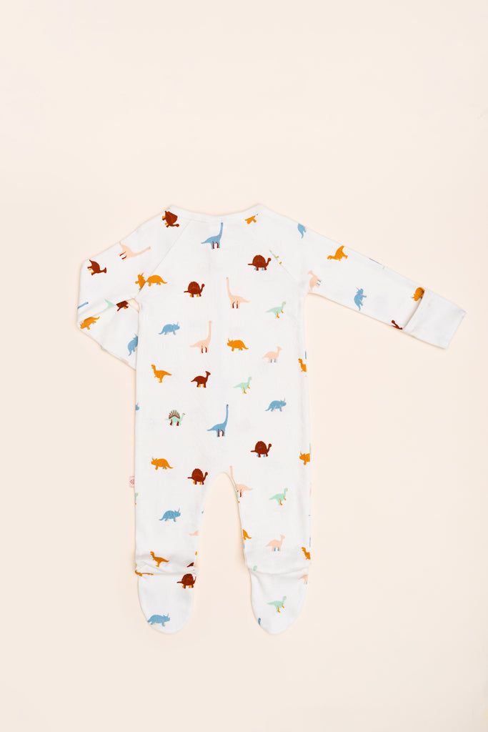 Raglan Sleepsuit - Dino | GOTS-certified Organic Cotton | The Elly Store Singapore