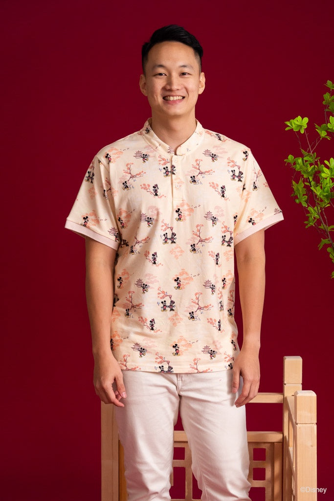 Men's Polo Tee - Pagoda Mickey | CNY2023 Family Twinning Set | The Elly Store Singapore