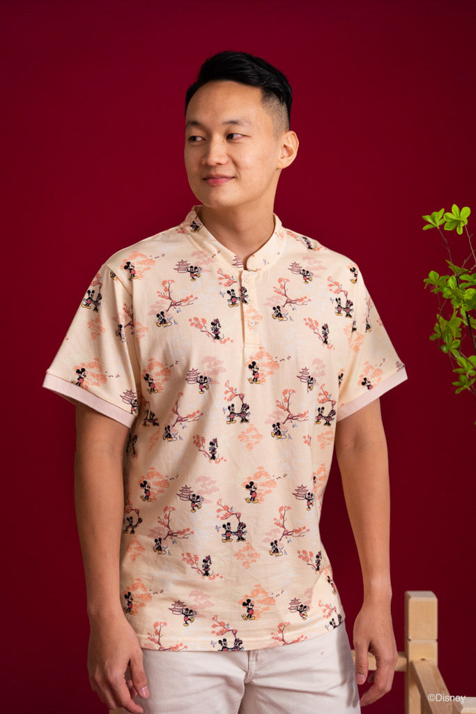 Men's Polo Tee - Pagoda Mickey | CNY2023 Family Twinning Set | The Elly Store Singapore