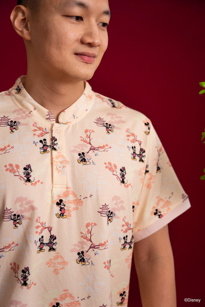 Men's Polo Tee - Pagoda Mickey | CNY2023 Family Twinning Set | The Elly Store Singapore
