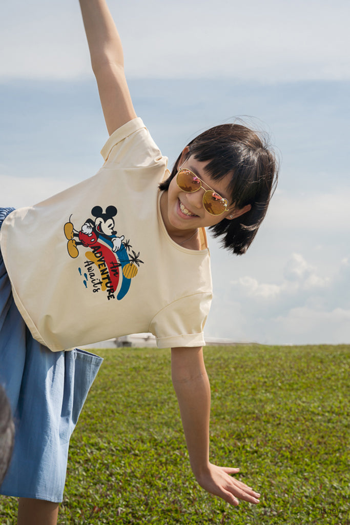 Slouchy Tee - An Adventure Awaits | Disney x elly Mickey Go Local | The Elly Store Singapore