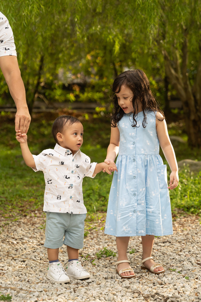 Little Man Shirt - Popsicle Pandas | Boys Shirts | The Elly Store Singapore