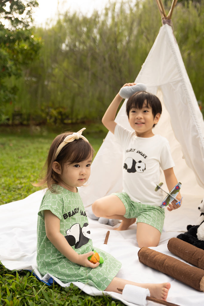 Girls' Nightgown - Bearly Awake | Family Pyjamas | The Elly Store Singapore