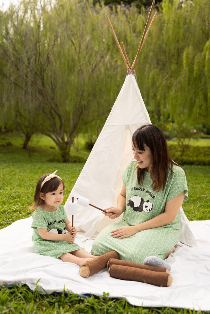 Girls' Nightgown - Bearly Awake | Family Pyjamas | The Elly Store Singapore