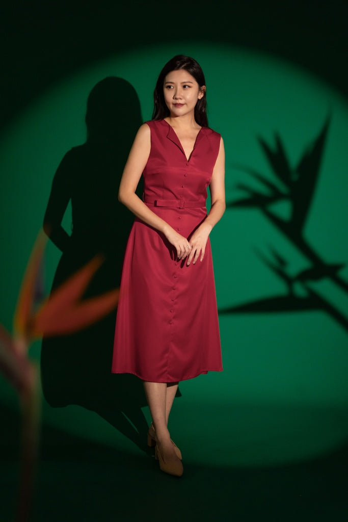 Ladies Daphne Dress - Red | CNY2023 | The Elly Store Singapore