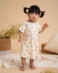 Girl's Nightgown Yellow Hunny Pooh standing