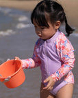 Girls Long-Sleeve Rash Swimsuit Narwhals