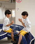 Little Man Shirt - Blue Road Trip Mickey | Disney x elly Boys Shirts | The Elly Store Singapore
