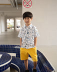 Little Man Shirt - Blue Road Trip Mickey | Disney x elly Boys Shirts | The Elly Store Singapore