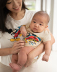 Short-Sleeve Onesie - An Adventure Awaits | Disney x elly Mickey Go Local | The Elly Store Singapore