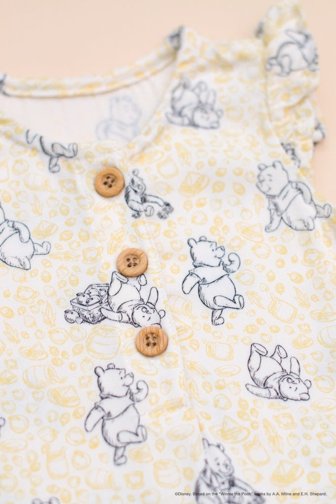 Winnie The Pooh Yellow Romper Disney X Elly Caitlyn Romper Yellow