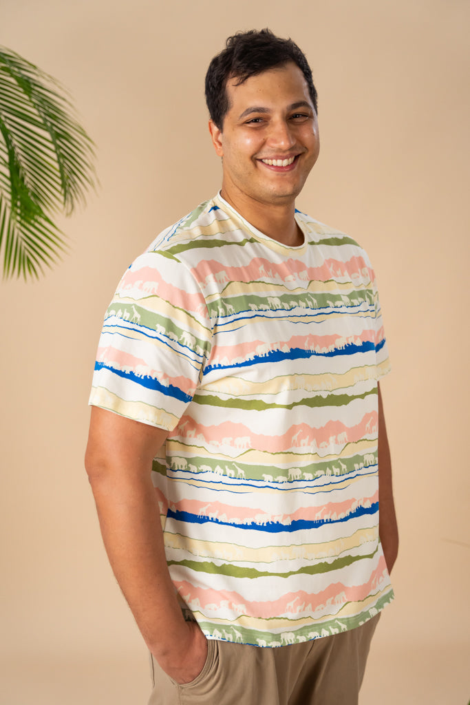 Man in Dad Animal March Tee