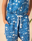 Flutter Playsuit - Blue Elephant Families