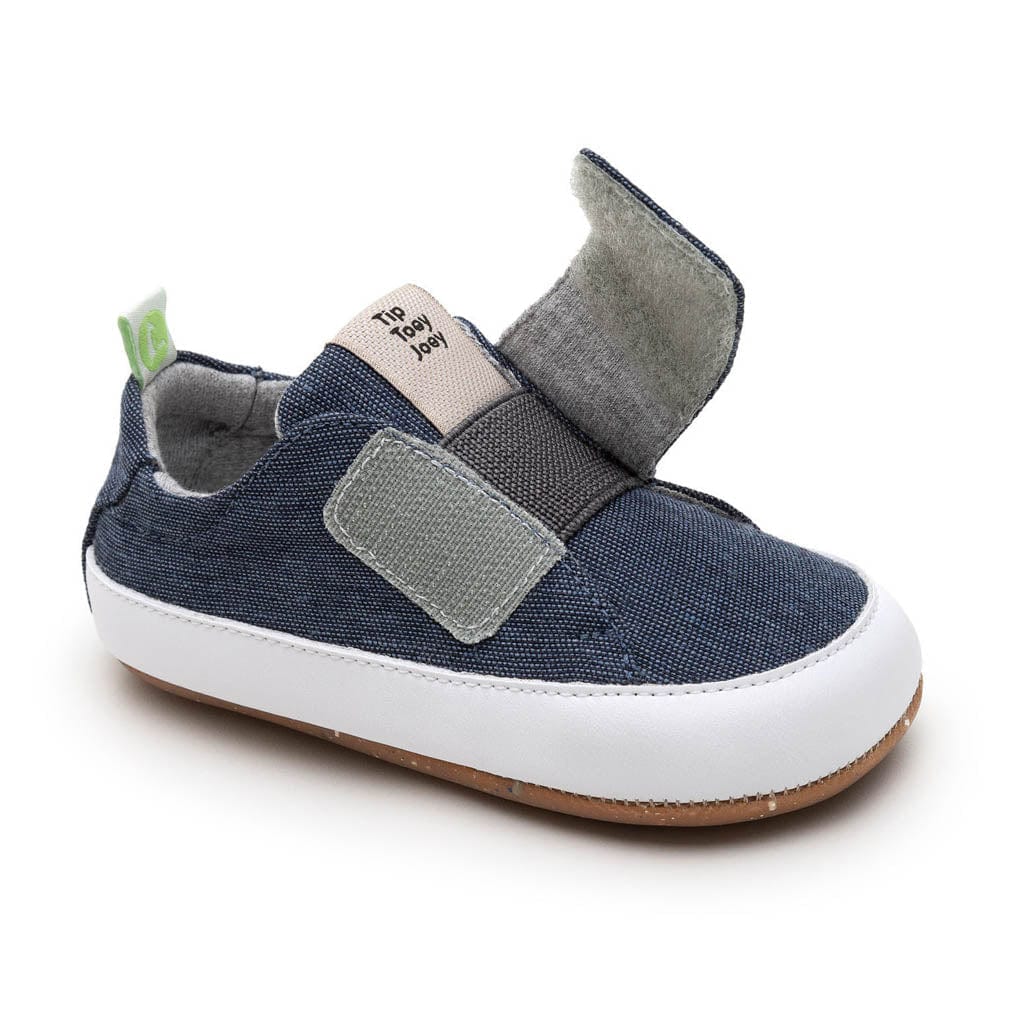 Tip Toey Joey Friendly Green Sneakers - Blue Eco Canvas