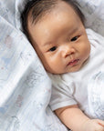 Disney x elly Organic Cotton Swaddle - Camping with Pooh | Ideal for Newborn Baby Gifts | The Elly Store Singapore