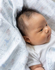 Disney x elly Organic Cotton Swaddle - Camping with Pooh | Ideal for Newborn Baby Gifts | The Elly Store Singapore