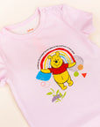 Short-Sleeve Onesie - Pink Rainbow Pooh | Disney x elly | The Elly Store Singapore