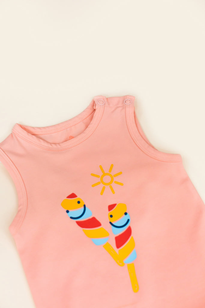Kyle Onesie - Pink Popsicle | Baby Clothing | The Elly Store Singapore