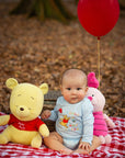 Long-Sleeve Onesie - Blue Busy Bee Pooh | Disney x elly | The Elly Store Singapore