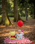 Long-Sleeve Onesie - Blue Busy Bee Pooh | Disney x elly | The Elly Store Singapore