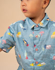 Little Man Shirt - Blue Wilderness