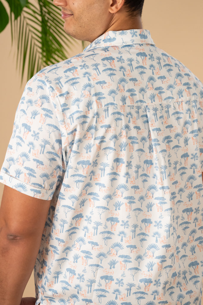 Men's Shirt - Blue Safari