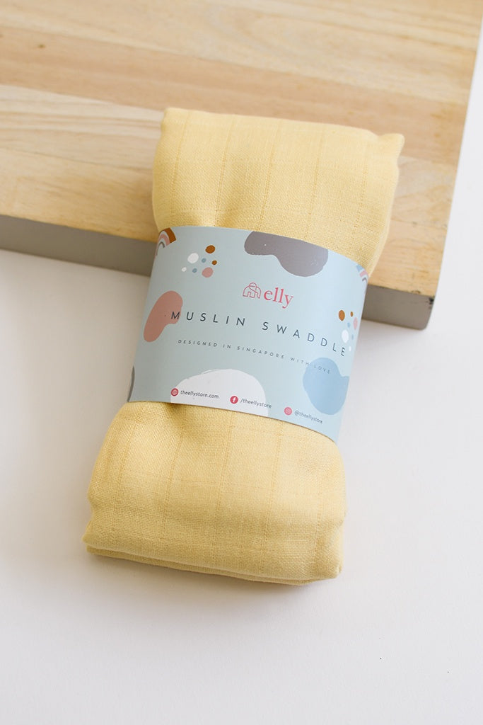 Organic Cotton Swaddle - Buttercup | Baby Essentials at The Elly Store Singapore