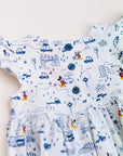 Piper Dress - Blue Road Trip Mickey | Disney x elly Mickey Go Local | The Elly Store Singapore