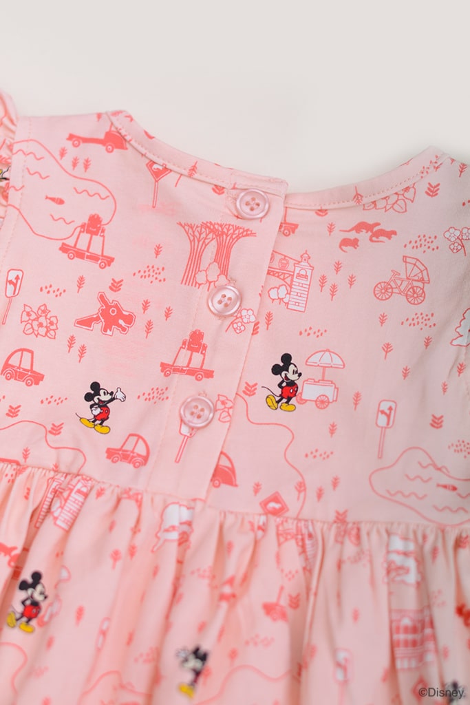 Piper Dress - Pink Road Trip Mickey | Disney x elly Mickey Go Local | The Elly Store Singapore