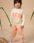 Jogger Pants - Pink Rose Gold Stripes