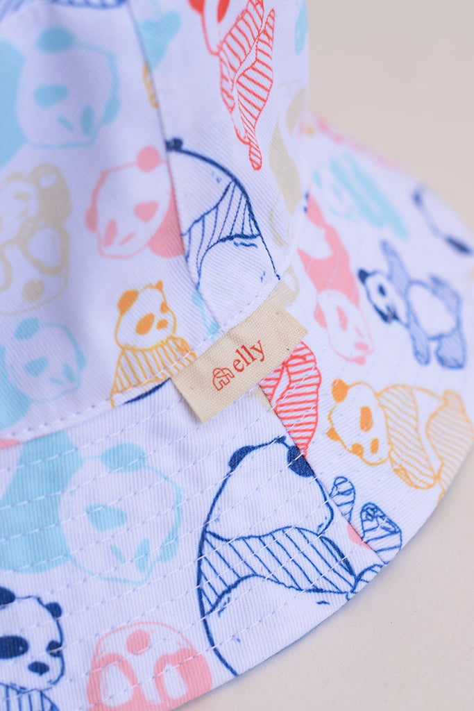 Kids Reversible Bucket Hat - Pastel Panda | Accessories | The Elly Store Singapore