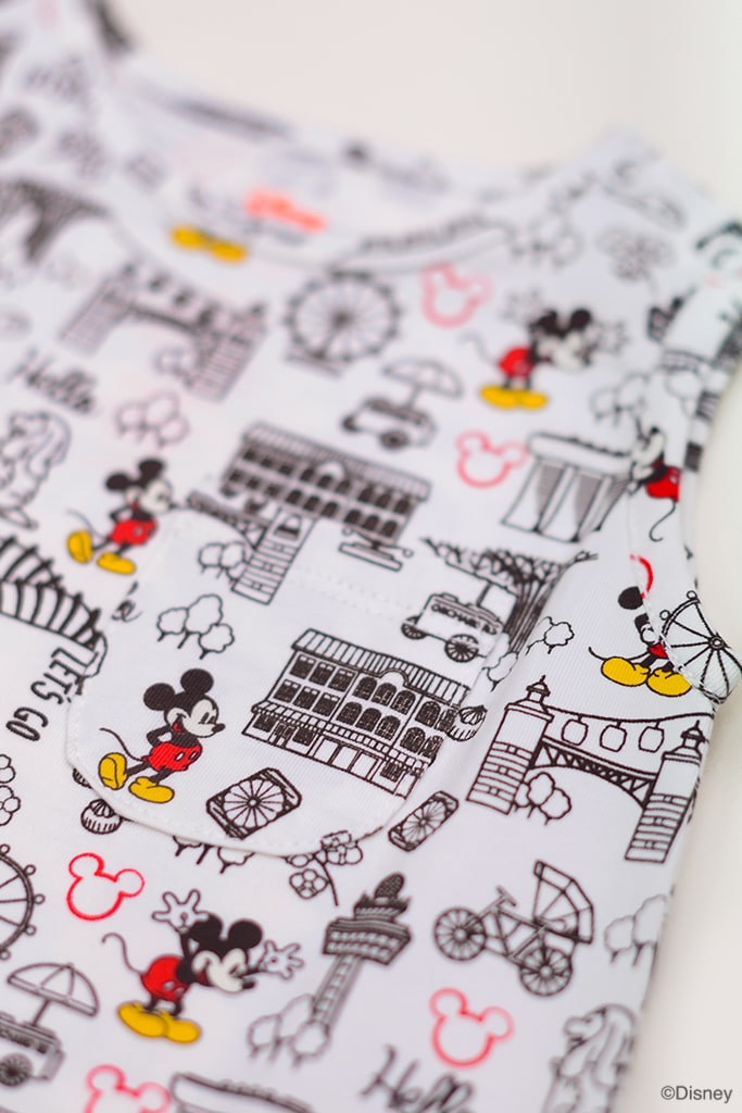 Sleeveless Romper - Hello from Singapore! | Disney x elly Mickey Go Local | The Elly Store Singapore
