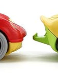 red & yellow race car toys.