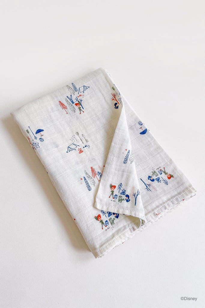 Disney x elly Organic Cotton Muslin Swaddle Blanket - Peter Pan and the Lost Boys | Ideal for Newborn Baby Gifts | The Elly Store Singapore