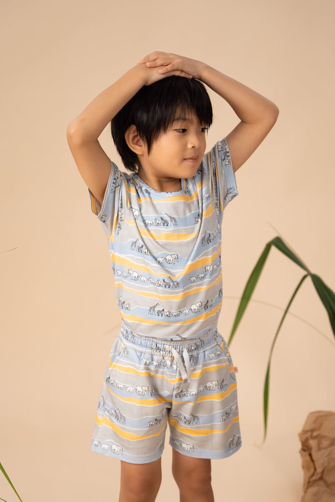 Terry Shorts - Grey Animals March